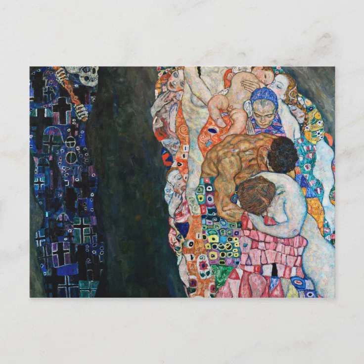 Gustav Klimt - Tod Und Leben Postkarte | Zazzle.de