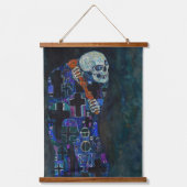 Gustav Klimt - Tod und Leben Wandteppich Mit Holzrahmen (Vorderseite)