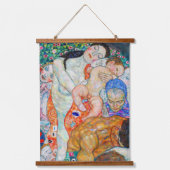 Gustav Klimt - Tod und Leben Wandteppich Mit Holzrahmen (Vorderseite 2)