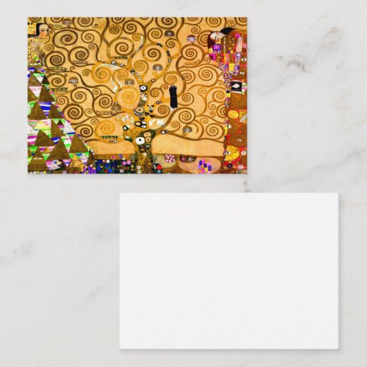 Gustav Klimt Tree of Life Begleitkarte (Vorne/Hinten)