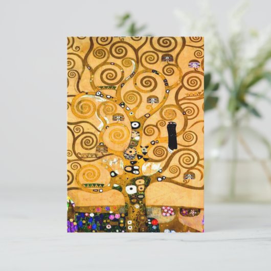Gustav Klimt Tree of Life Begleitkarte (Stehend Vorderseite)
