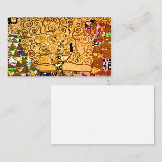 Gustav Klimt Tree of Life Begleitkarte (Vorne/Hinten)