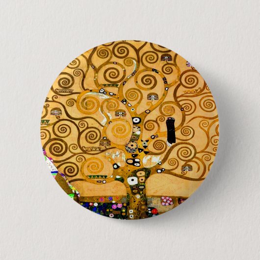 Gustav Klimt Tree of Life Button (Vorderseite)