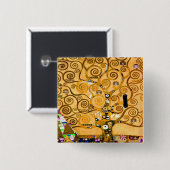 Gustav Klimt Tree of Life Button (Vorne & Hinten)