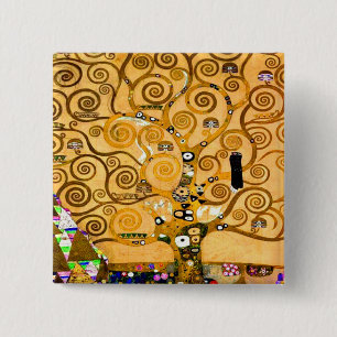 Gustav Klimt Tree of Life Button