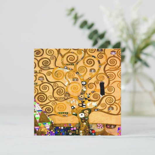 Gustav Klimt Tree of Life Einladung (Stehend Vorderseite)