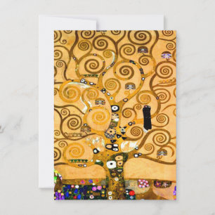 Gustav Klimt Tree of Life Einladung