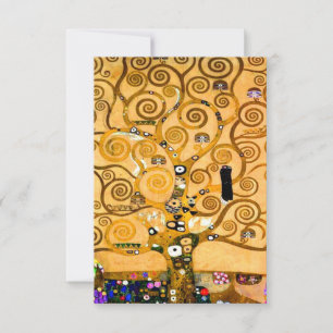 Gustav Klimt Tree of Life Einladung