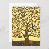 Gustav Klimt Tree of Life Invitations Einladung (Vorne/Hinten)