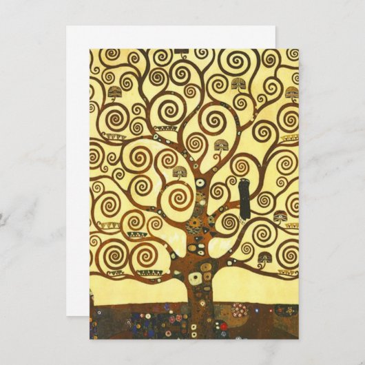 Gustav Klimt Tree of Life Invitations Einladung (Vorne/Hinten)