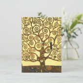Gustav Klimt Tree of Life Invitations Einladung (Stehend Vorderseite)