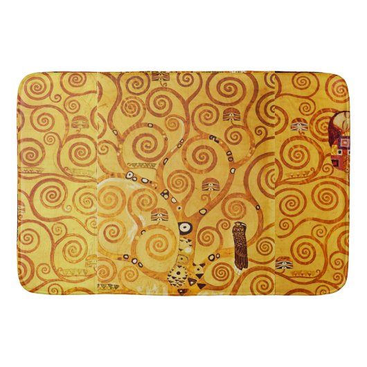 Gustav Klimt Tree of Life: Jugendstil-Symbolist Badematte (Vorderseite)