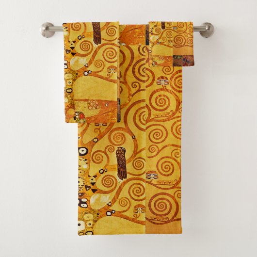 Gustav Klimt Tree of Life: Jugendstil-Symbolist Badhandtuch Set (Insitu)