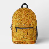 Gustav Klimt Tree of Life: Jugendstil-Symbolist Bedruckter Rucksack (Vorderseite)
