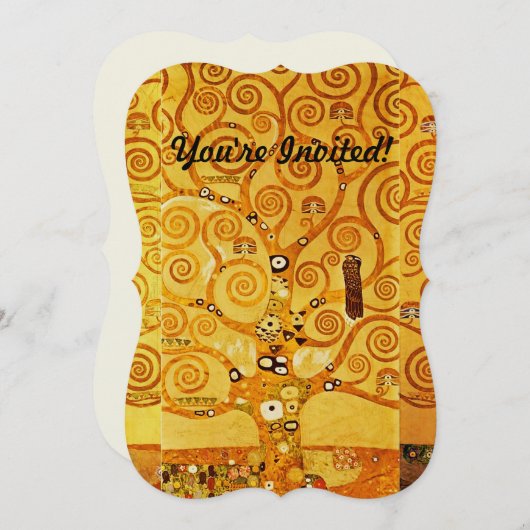 Gustav Klimt Tree of Life: Jugendstil-Symbolist Einladung (Vorne/Hinten)