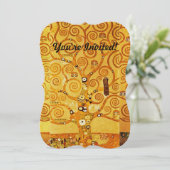 Gustav Klimt Tree of Life: Jugendstil-Symbolist Einladung (Stehend Vorderseite)