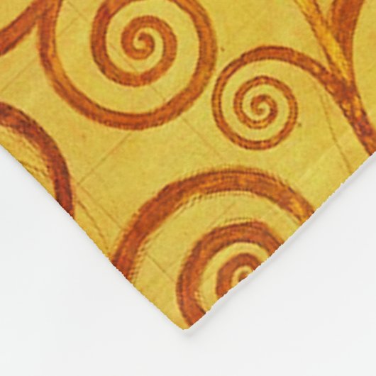 Gustav Klimt Tree of Life: Jugendstil-Symbolist Fleecedecke (Ecke)