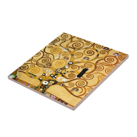 Gustav Klimt Tree of Life: Jugendstil-Symbolist Fliese (Seite)