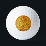Gustav Klimt Tree of Life: Jugendstil-Symbolist Golfball<br><div class="desc">Mit diesem Meisterwerk, dem "Baum des Lebens" von Gustav Klimt (aus der Stilfrize), können Sie Ihren Platz stärken. Dieses gefeierte Jugendstil-Kunstwerk besticht durch seine schwindelerregenden, goldenen Äste, komplizierten Muster und symbolischen Motive, die die Reise, Verbindung und Wachstum des Lebens darstellen. Klimts prächtige, goldene, mosaikähnliche Details und abstrakte Formen schaffen ein...</div>