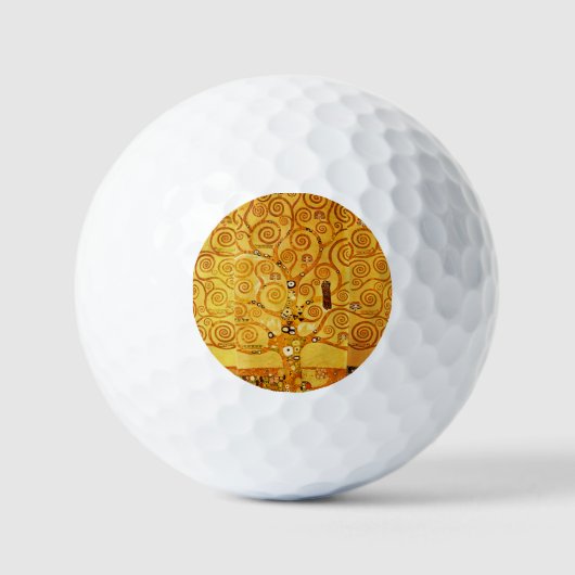 Gustav Klimt Tree of Life: Jugendstil-Symbolist Golfball (Vorderseite)