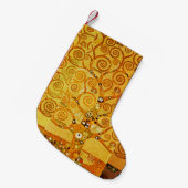 Gustav Klimt Tree of Life: Jugendstil-Symbolist Kleiner Weihnachtsstrumpf (Vorderansicht (hängend))