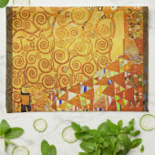 Gustav Klimt Tree of Life: Jugendstil-Symbolist Küchentuch (Gefaltet)