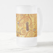 Gustav Klimt Tree of Life: Jugendstil-Symbolist Mattglas Bierglas (VorderseiteRechts)