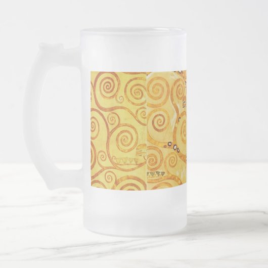 Gustav Klimt Tree of Life: Jugendstil-Symbolist Mattglas Bierglas (Links)