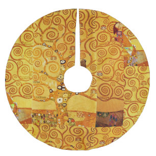 Gustav Klimt Tree of Life: Jugendstil-Symbolist Polyester Weihnachtsbaumdecke
