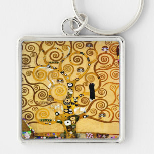 Gustav Klimt Tree of Life: Jugendstil-Symbolist Schlüsselanhänger