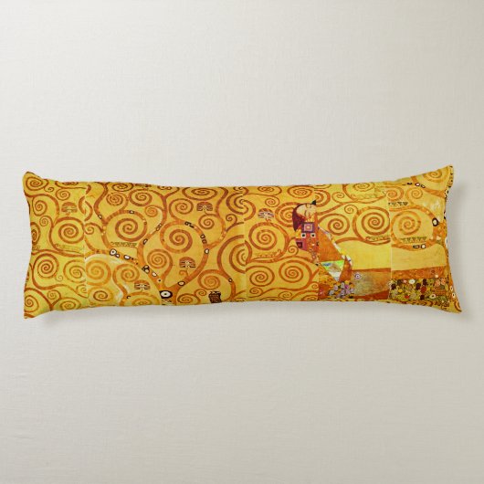 Gustav Klimt Tree of Life: Jugendstil-Symbolist Seitenschläferkissen (Rückseite)