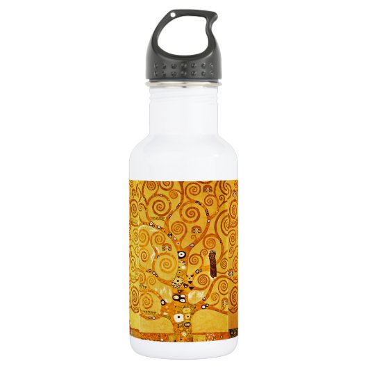 Gustav Klimt Tree of Life: Jugendstil-Symbolist Trinkflasche (Vorderseite)