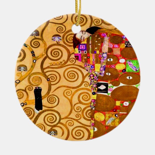 Gustav Klimt Tree of Life Keramik Ornament (Vorne)
