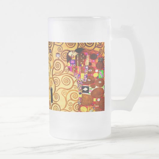 Gustav Klimt Tree of Life Mattglas Bierglas (Rechts)
