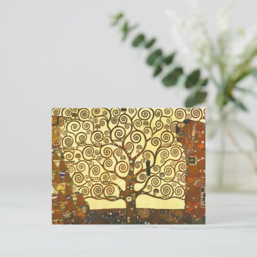 Gustav Klimt Tree of Life Postcard Postkarte (Stehend Vorderseite)