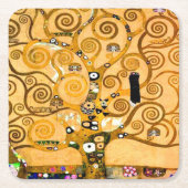 Gustav Klimt Tree of Life Rechteckiger Pappuntersetzer (Vorderseite)