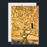 Gustav Klimt Tree of Life Save The Date<br><div class="desc">Karte mit Gustav Klimts Wandgemälde Der Baum des Lebens,  Die Stilfriese (1905-1911). Es besteht aus drei Mosaiken: Die Erwartung,  Ritter und die Embrace. Eine schöne Frau,  ein goldener Baum und zwei Liebhaber in einer Umarmung werden dargestellt. Ein wunderbares Geschenk für Jugendliche und österreichische Kunstliebhaber.</div>