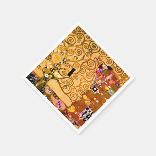 Gustav Klimt Tree of Life Serviette (Ecke)
