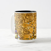 Gustav Klimt Tree of Life Zweifarbige Tasse (Vorderseite Links)
