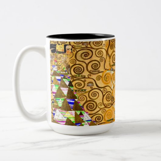 Gustav Klimt Tree of Life Zweifarbige Tasse (Links)