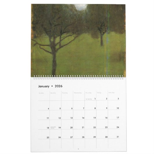 Gustav Klimt Trees Artwork Kalender (Jan 2026)