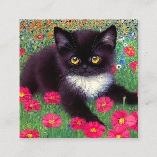 Gustav Klimt Tuxedo Cat Begleitkarte (Vorderseite)