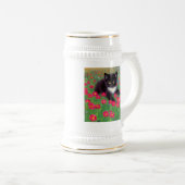 Gustav Klimt Tuxedo Cat Bierglas (VorderseiteRechts)