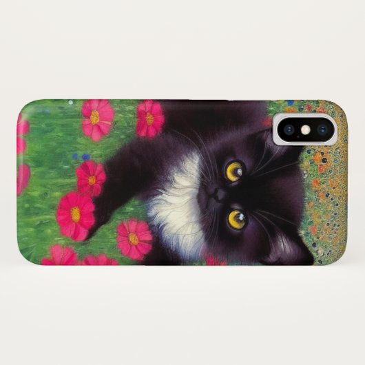 Gustav Klimt Tuxedo Cat Case-Mate iPhone Hülle (Rückseite (Horizontal))