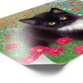 Gustav Klimt Tuxedo Cat Fotodruck (Ecke)