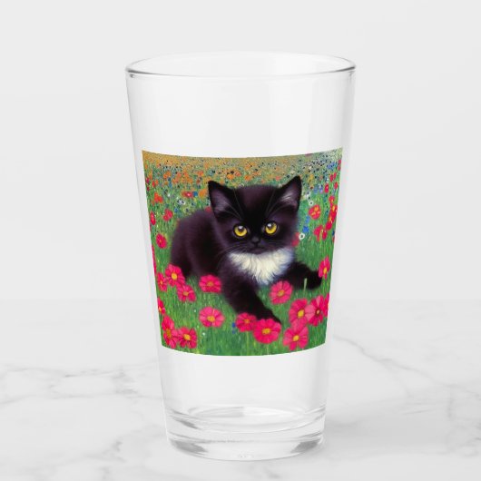 Gustav Klimt Tuxedo Cat Glas (Vorderseite)