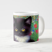 Gustav Klimt Tuxedo Cat Jumbo-Tasse (Vorderseite Rechts)