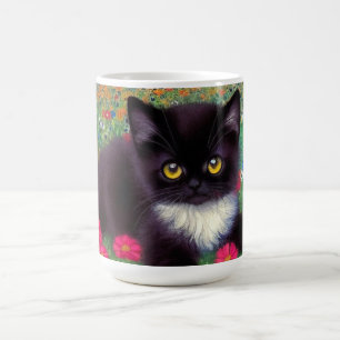Gustav Klimt Tuxedo Cat Kaffeetasse