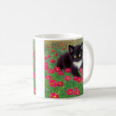 Gustav Klimt Tuxedo Cat Kaffeetasse (VorderseiteRechts)