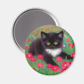 Gustav Klimt Tuxedo Cat Magnet (Vorderseite/Rückseite)